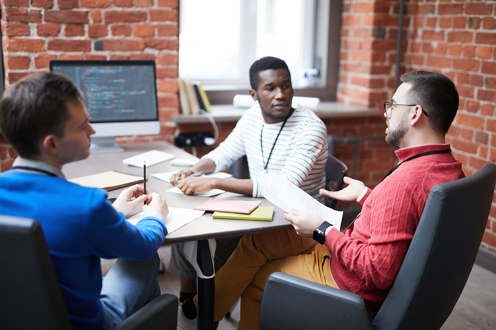 Software development team in a meeting