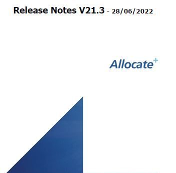 Allocate Plus Release Notes v21.3