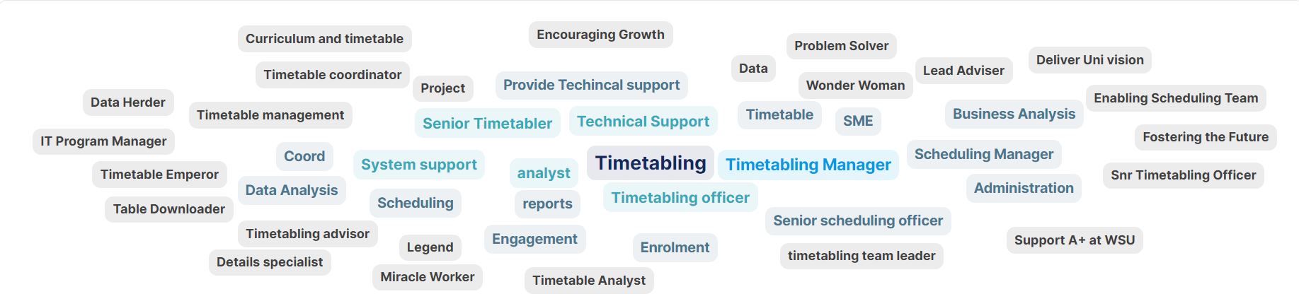 Job descriptions of JDR conference attendees
