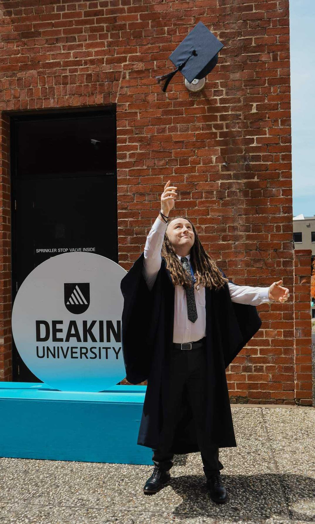 Matt celebrates his graduation.