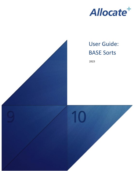Allocate Plus BASE Sorts User Guide