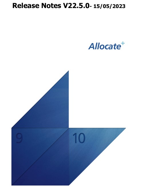 Allocate Plus v22.5 Release Notes